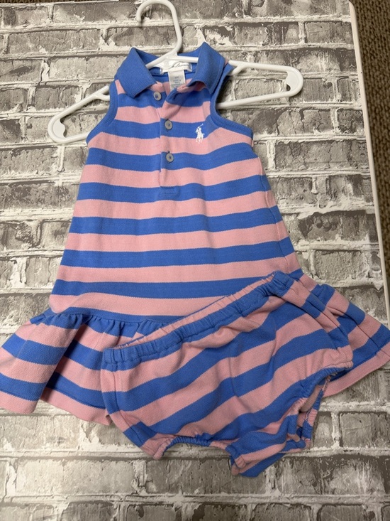 Ralph Lauren Other - Ralph Lauren Blue and Pink Striped Polo‎ Sundress with Matching Bloomers
